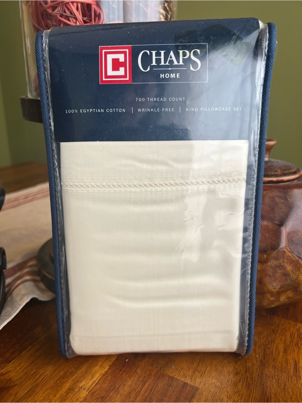 Chaps Home King Pillowcase Set in Cream